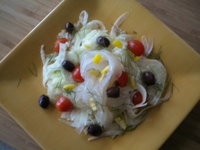 Lemon Cured Halibut over Shaved Fennel Salad