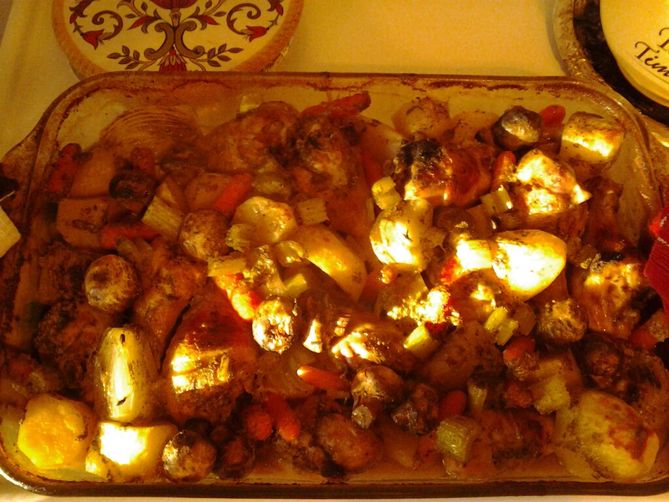 Sage & Onion Chicken with Potatoes & Mushrooms