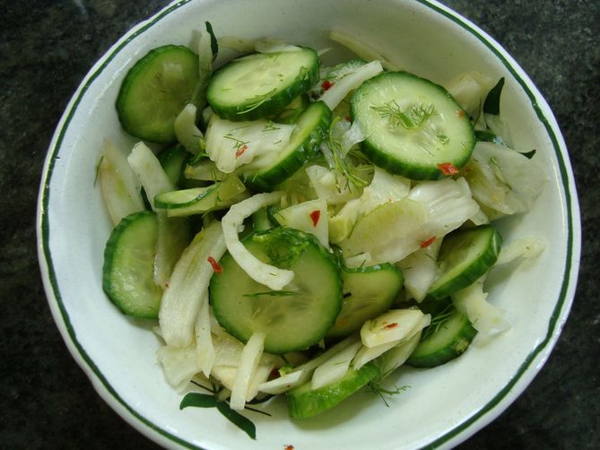 Cucumber and Fennel Salad with a Chinese Vinaigrette