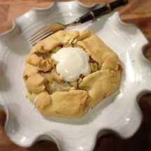 Sticky Fennel & Apple Tart with a melt in your mouth pastry crust.