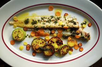 Dover Sole with Herb Oil and Zucchini