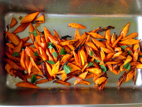 Charred Carrots with Orange Peel and Mint