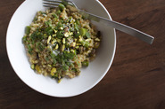 Couscous with Asparagus, Chervil + White Wine 
