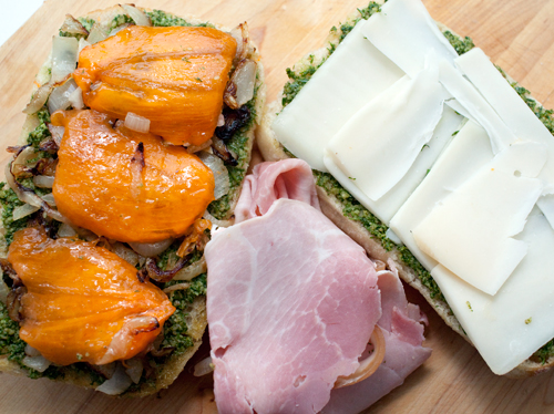 Persimmon Ham Sandwich