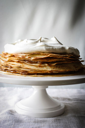 Bananas Foster Crepe Cake