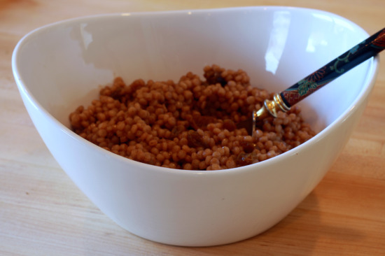 Spiced Israeli Couscous with Raisins