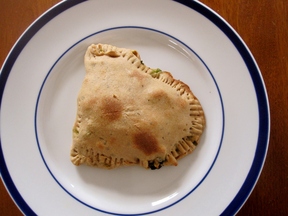 kale and cheese calzone 