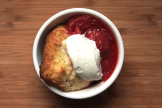 Hella Bitter's Strawberry-Rhubarb Compote w/Whipped Cream