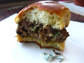 Lamb Burgers with Mint Yogurt Sauce