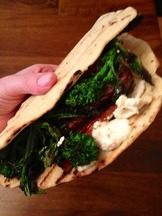 Grilled Italian Flatbread with Sausage, Broccoli Rabe, and Lemon-Chili Ricotta