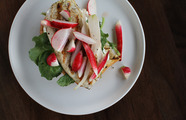 Grilled Chicken Sandwich with Radish Pickles + Greens