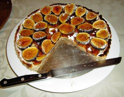 Caramelized Fig Tart with Raspberries