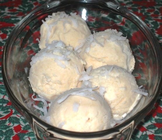 Pear Sherbet Snowballs with a hint of Coconut