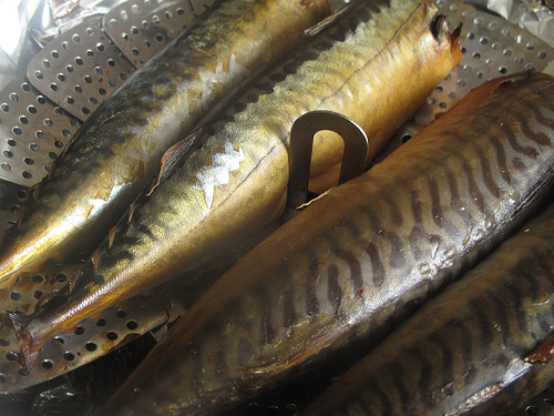 Tea-smoked mackerel