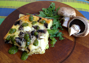 Asiago Portobello Cheese Souffle