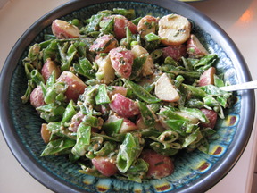 New Potato and Pea Salad with Mustard and Mint
