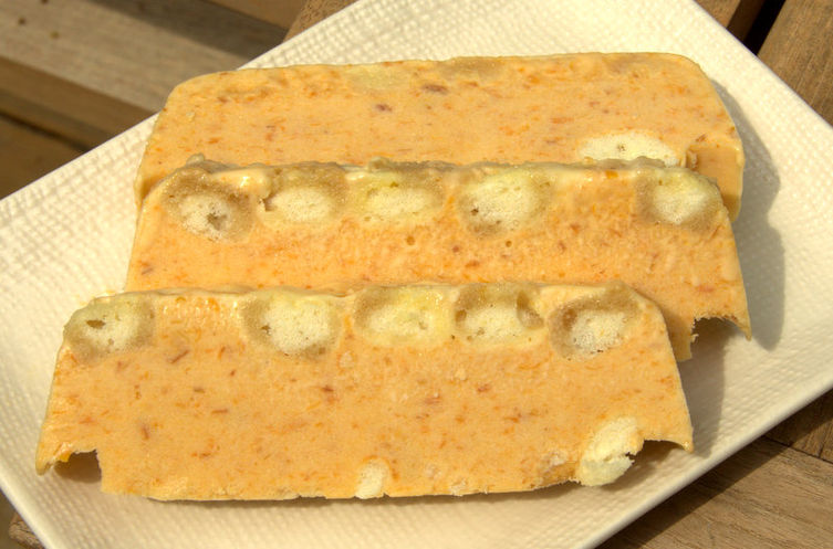 Caramelized Apricot Ice Cream Cake