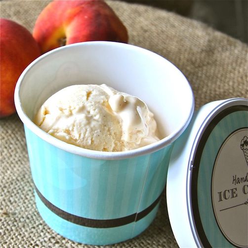 Peaches and Honey Frozen Yogurt