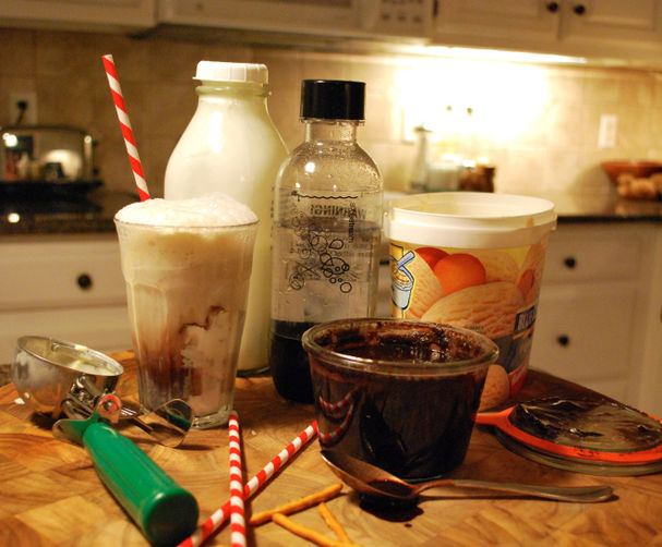 Egg cream with icecream