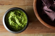 Smashed Pea Guacamole with Cilantro, Ginger and Lime