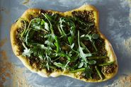 Asparagus and Arugula Pizza with Vegan Pesto