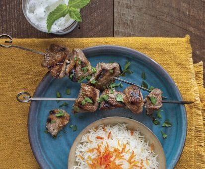 Lamb Kebabs in Pomegranate-Walnut Marinade
