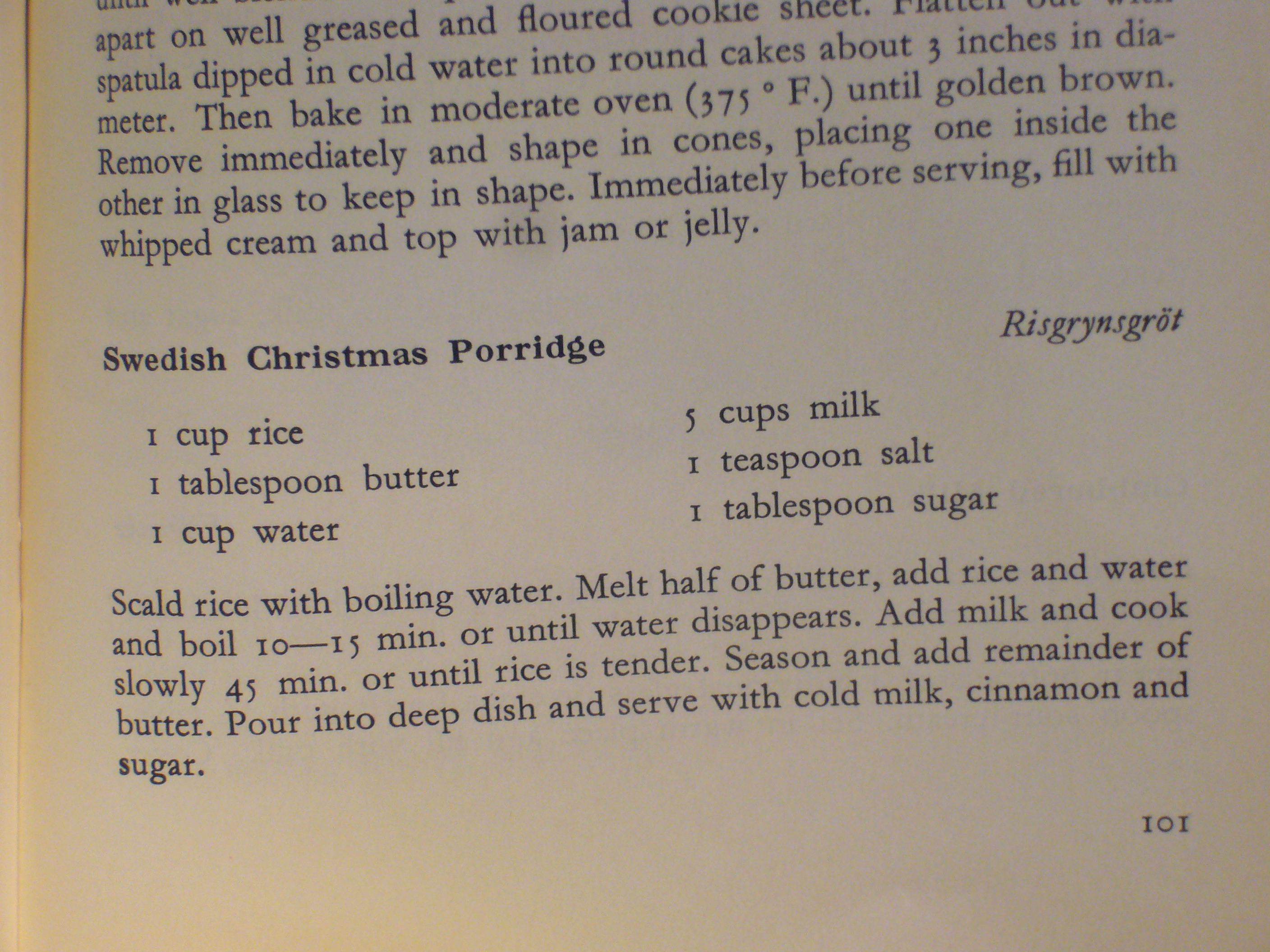 Swedish Christmas Porridge