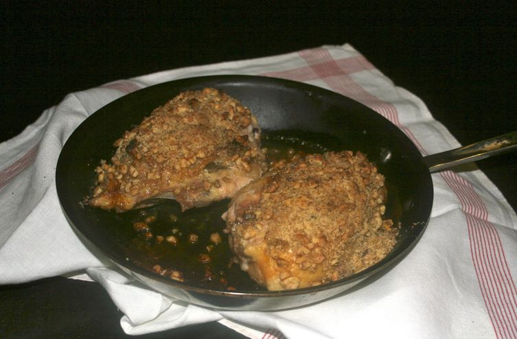 SAGE HONEY CHICKEN WITH A WALNUT CRUST