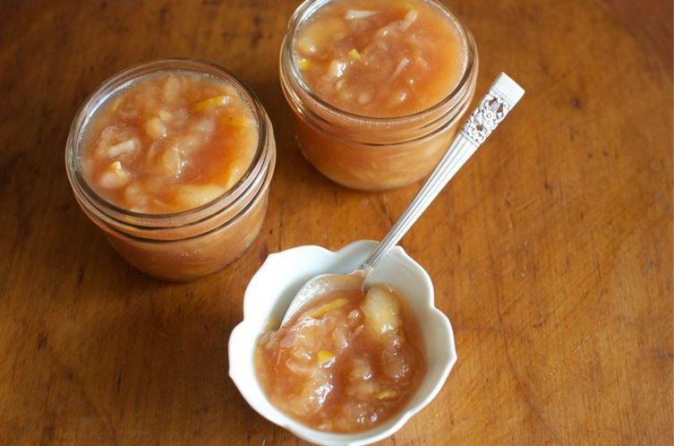 Honey-sweetened White Peach Jam with Lemon