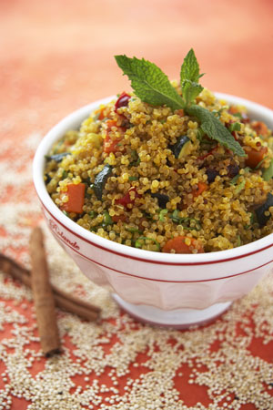 Quinoa with Butternut Squash, Cinnamon and Mint