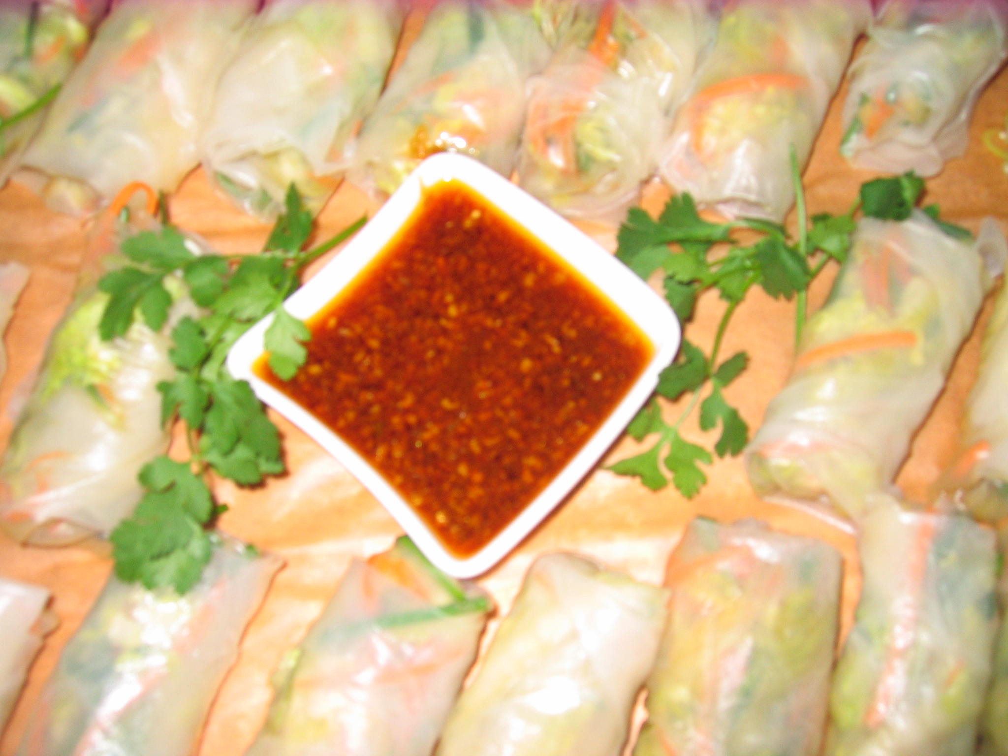 Vegetarian Spring Rolls w/ Asian Chile Dipping Sauce Recipe on Food52