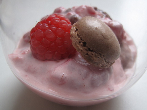 Chocolate and Raspberry Macaron/Meringue Mess