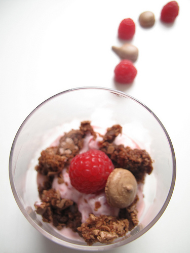 Chocolate and Raspberry Macaron/Meringue Mess