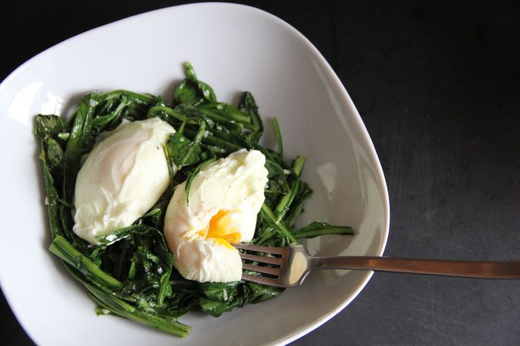 Spigarello with Poached Eggs