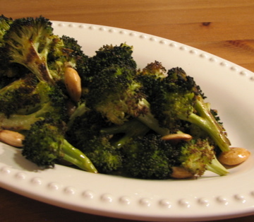 Roasted Broccoli with Smoked Paprika Vinaigrette and Marcona Almonds