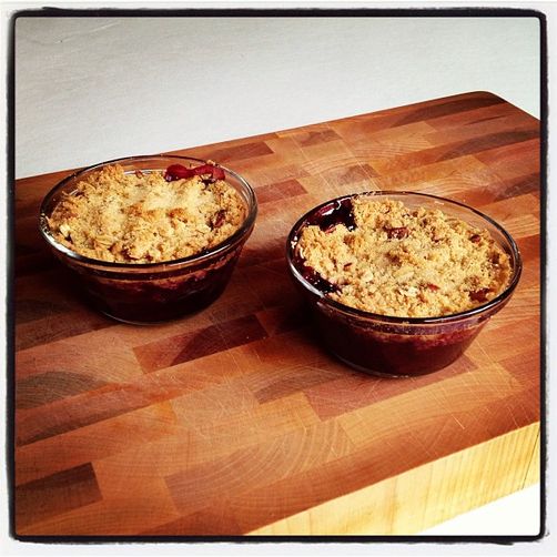 Cherry-Chocolate-Pecan Crumble