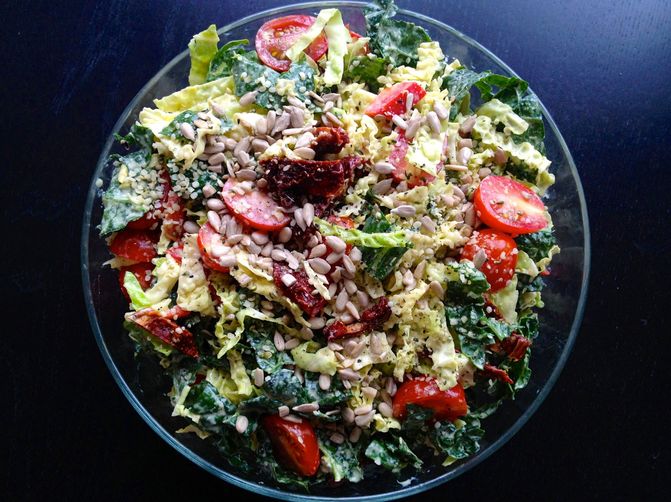 Creamy Kale and Cabbage Salad