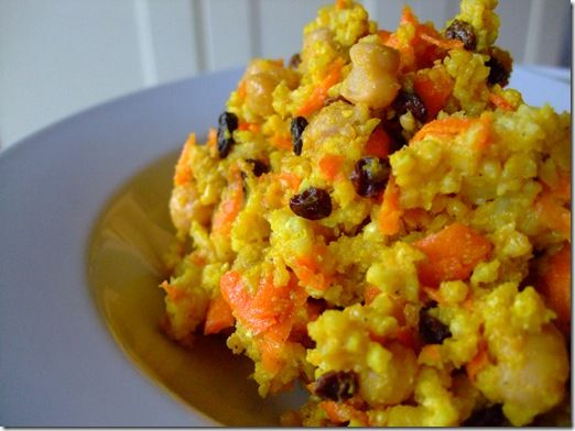 Curried Millet with Chickpeas and Currants