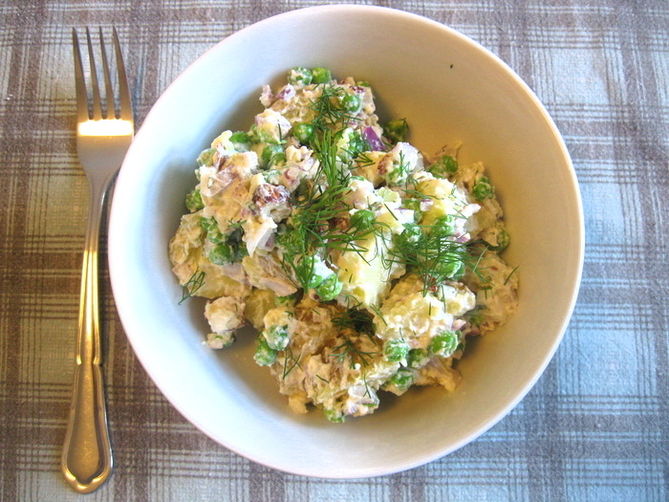 Potato Salad with Peas, Feta and Dill