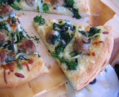 Broccoli Rabe and Fennel Sausage Pizza