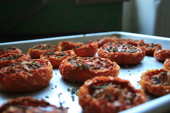 Slow Roasted Tomato, Caramelized Onion and Goats Cheese Tart