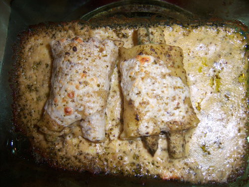 Creamy Pesto Tiger Shrimp and Asparagus Lasagna Bundles