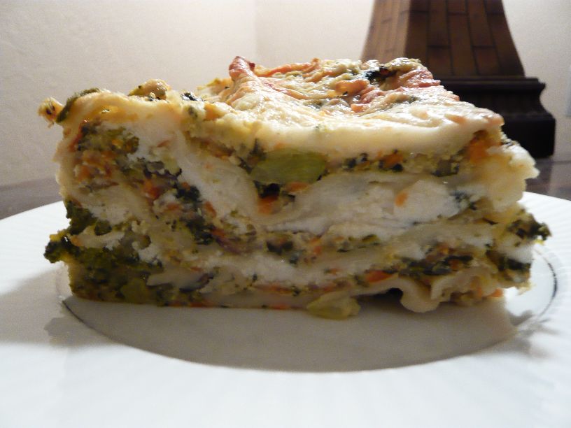 Kitchen Sink Vegetable Lasagna with Spiced Tofu Cream Sauce