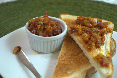 Cherry pepper Ginger relish