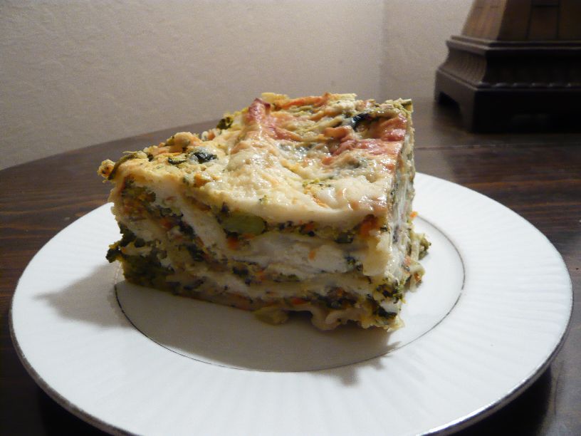 Kitchen Sink Vegetable Lasagna with Spiced Tofu Cream Sauce