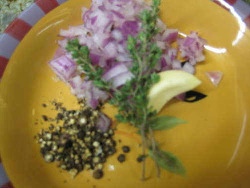Pan Seared Veal Tongue w/ Thyme Red Wine Reduction
