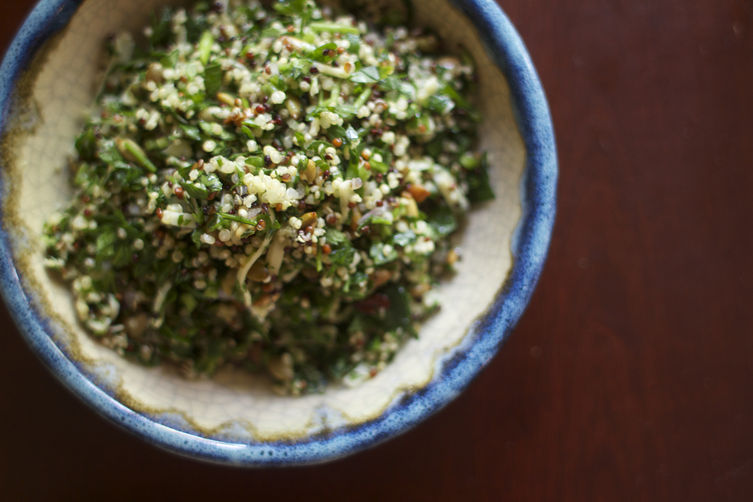 Chopped Parsley Salad with Quinoa, Comte + Pumpkin Seeds