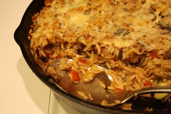 Baked Orzo Ratatouille
