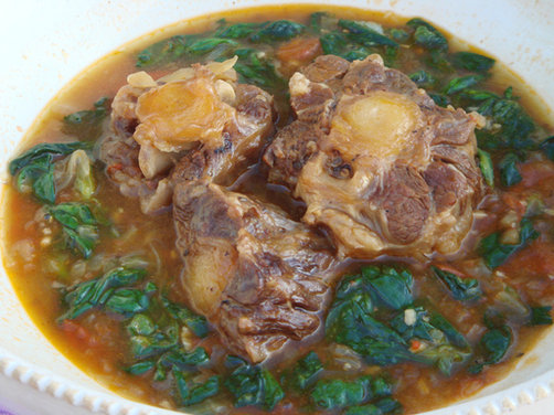 Braised Oxtail with Watercress