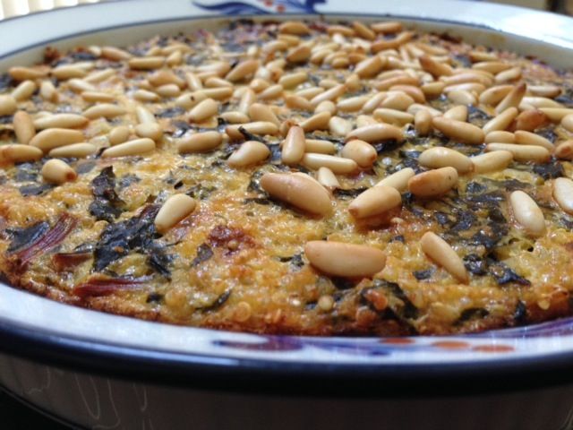 Chard and Quinoa Crustless Tart
